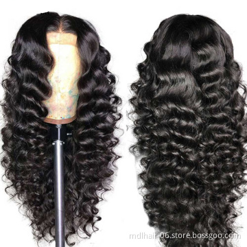 Lace Front Human Hair Wigs Remy Hair Wholesale Loose Wave Hair 13x4 Ear to Ear Brazilian Pre Plucked with Baby Swiss Lace Long